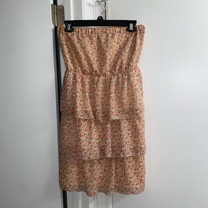 Floral Strapless Dress